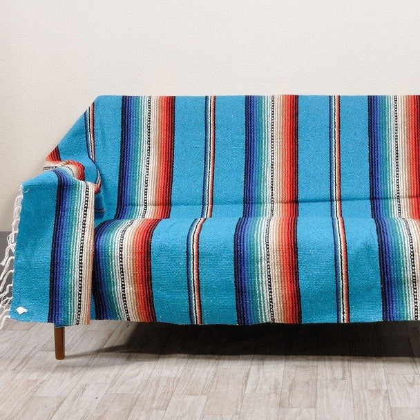 Sarape Cotton Heavy Weave Striped Yoga Roll Blanket