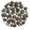 Load image into Gallery viewer, Felt Ball Trivet - Natural Round

