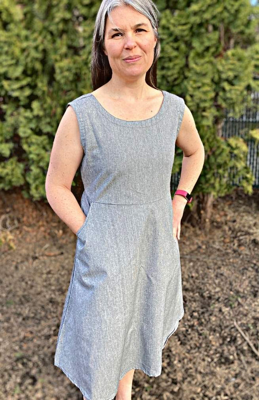 Cotton Crew Neck Dress