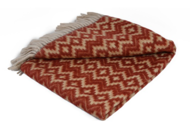 Blanket Brushed Alpaca Reversible Geometric Chacana