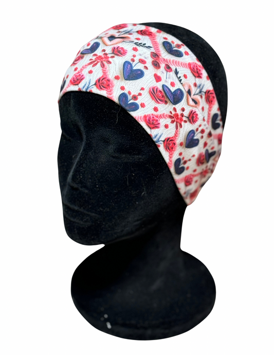Roses and heart headband
