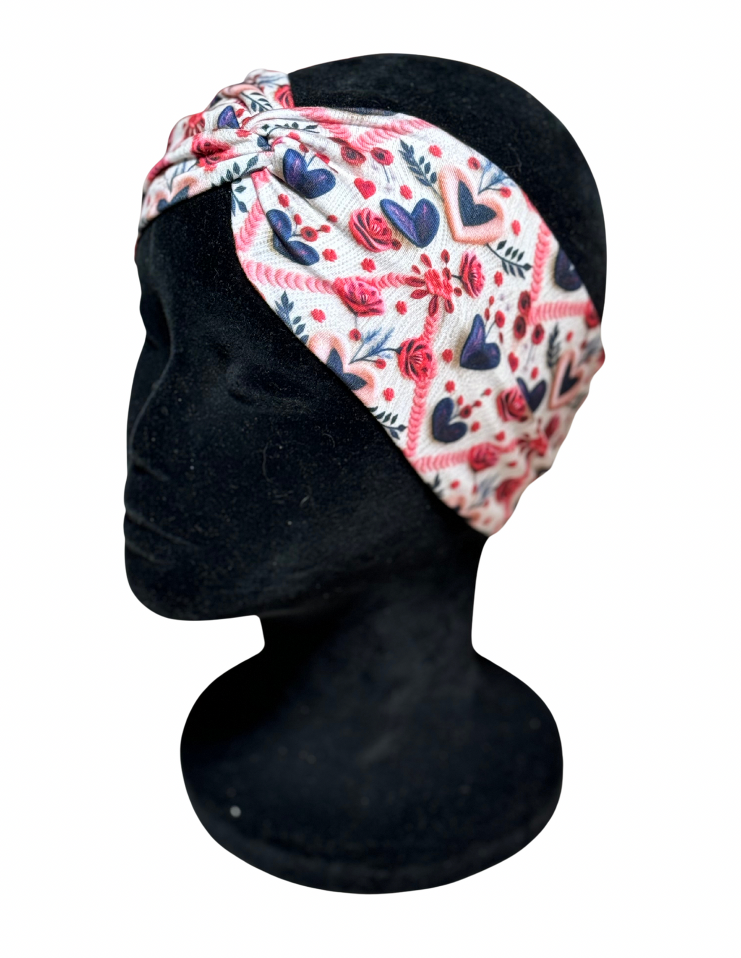 Roses and heart headband