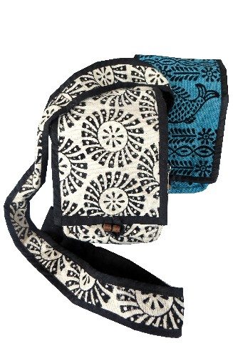 Block Print with Flap - Bag Cotton