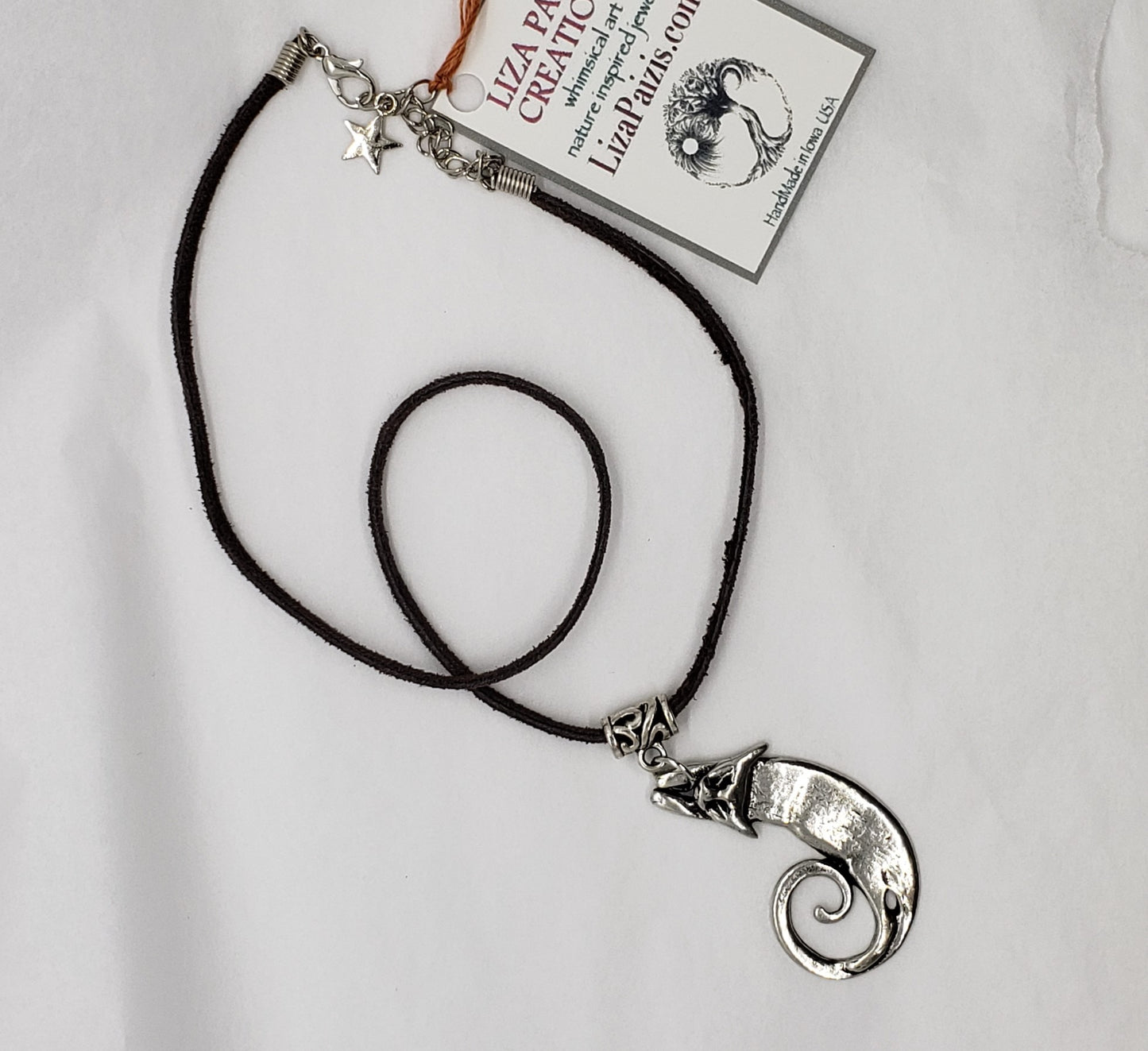 Liza Paizis Cat Pendant Necklace