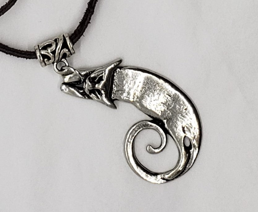 Liza Paizis Cat Pendant Necklace