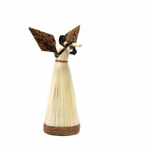 Sisal Angel Flute Ornament