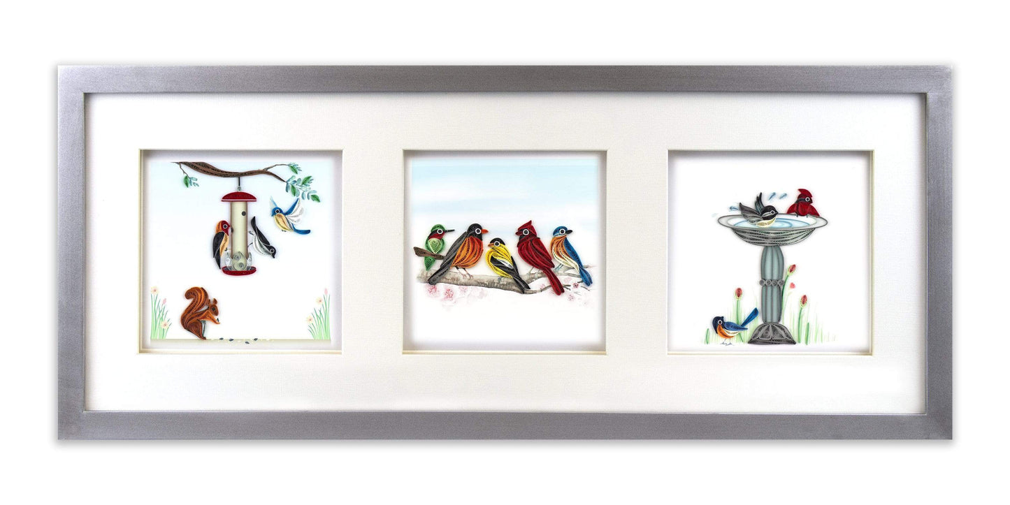 Frame Brushed Silver Triple Window