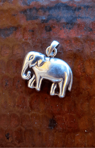 Small Sterling Silver Elephant Charm Necklace