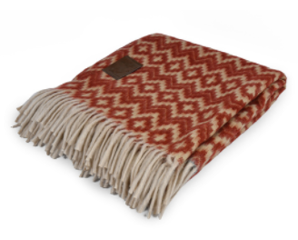 Blanket Brushed Alpaca Reversible Geometric Chacana