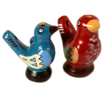 Load image into Gallery viewer, Bird Chirp Water Whistle Clay Painted
