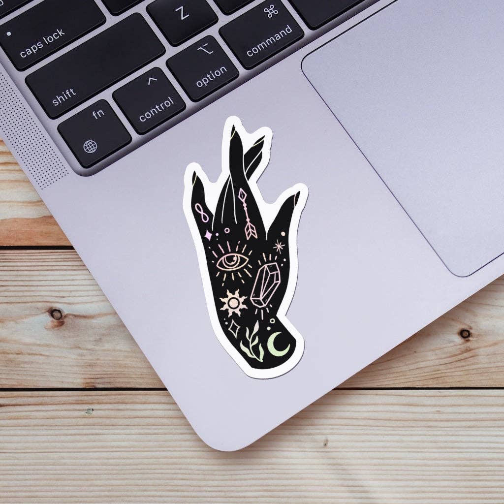 DNR Mystic Hand Sticker - Black and Pink