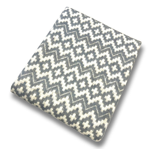 Blanket Brushed Alpaca Reversible Geometric Chacana