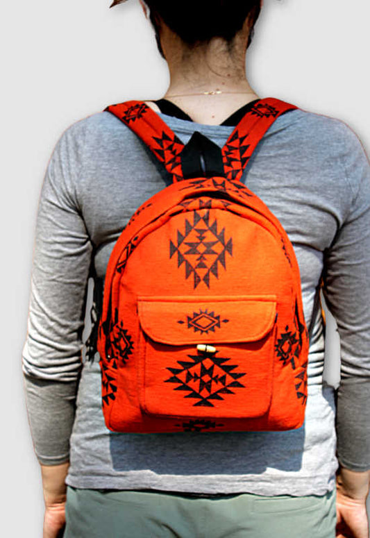 Backpack Small Cotton Blockprinted