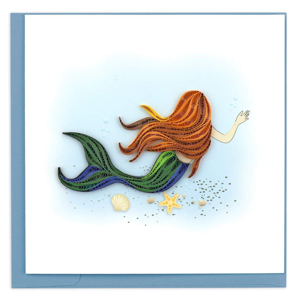 Quilled Mermaid Greeting Card