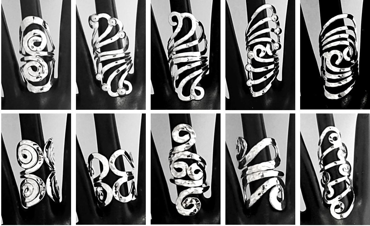 Silver Rings Art Nouveau