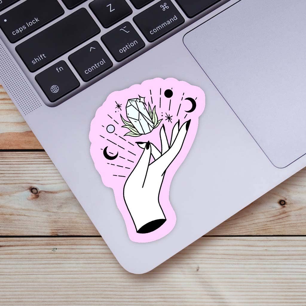 DNR Mystic Crystals and Moon Sticker - Pink