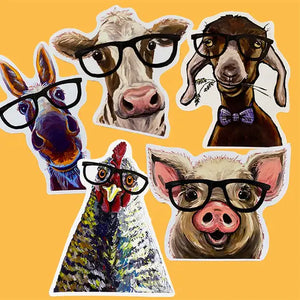 Farm Animals With Glasses