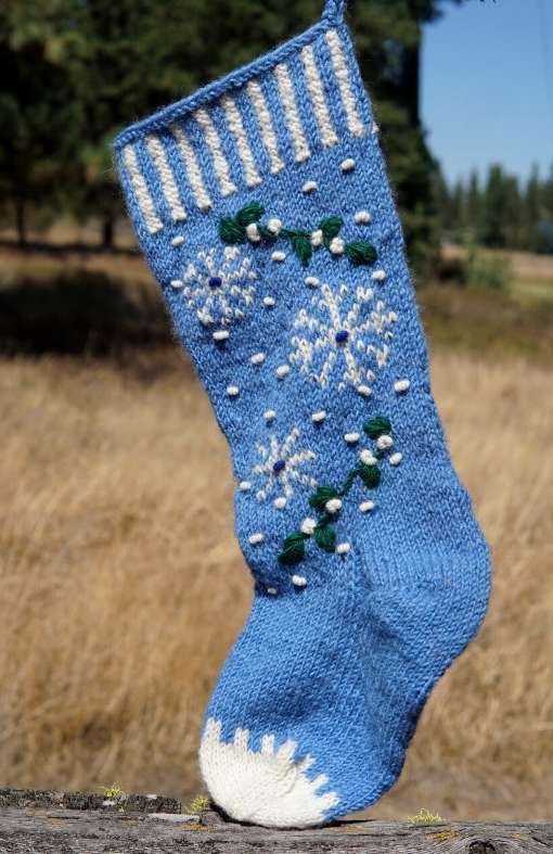 Hand Knit Christmas Stocking