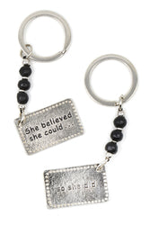 She Believed She Could Keychain