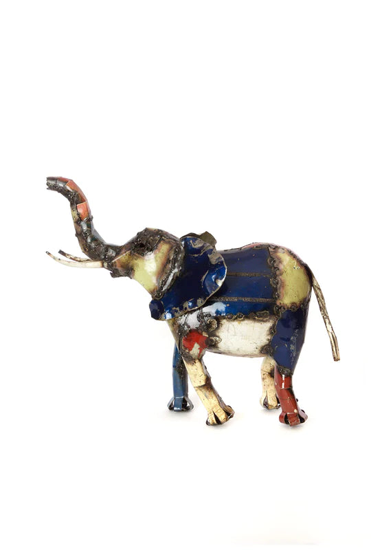 Colorful Recycled Oil Drum Elephant