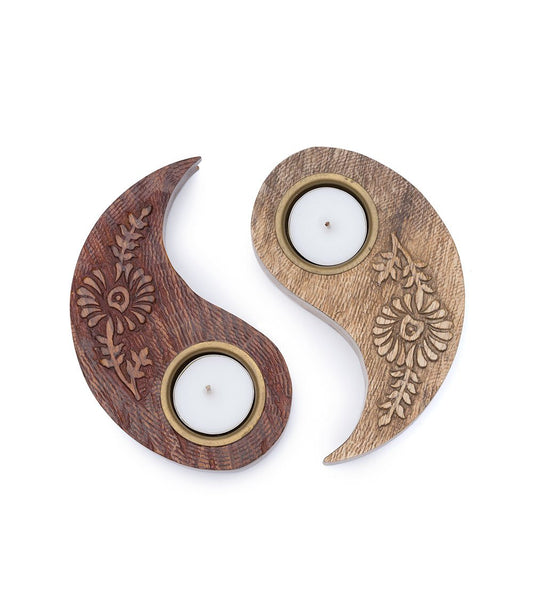 Ying & Yang Tea Light Holder