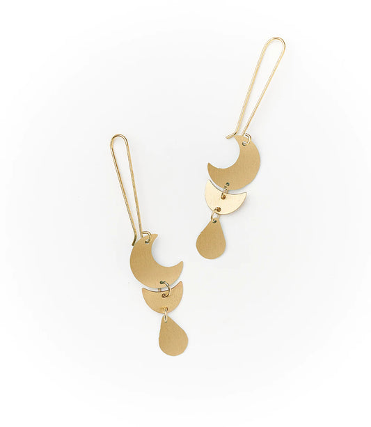 Rajani Moon Phase Drop Earrings