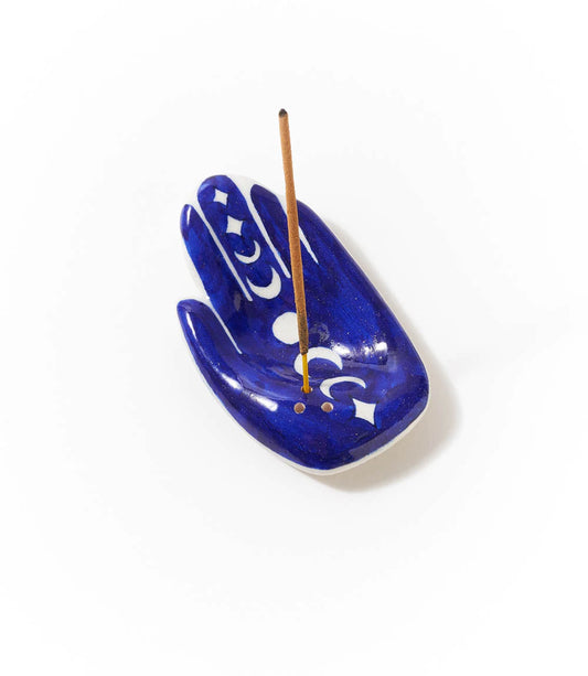 Jalini Indigo Incense Holder - Indukala Hamsa
