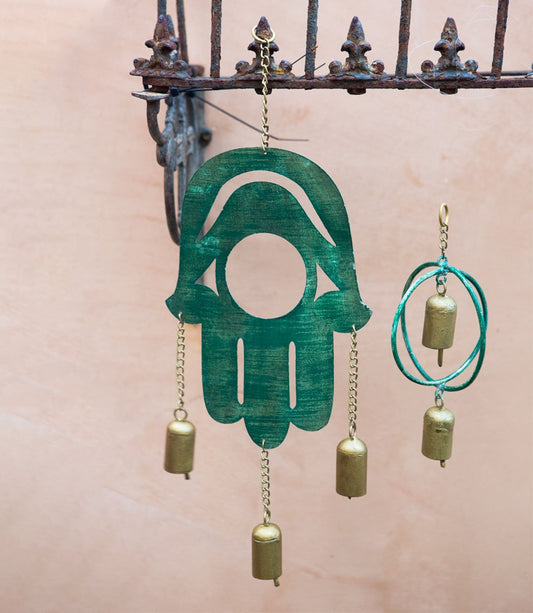 Hamsa Patina Chimes