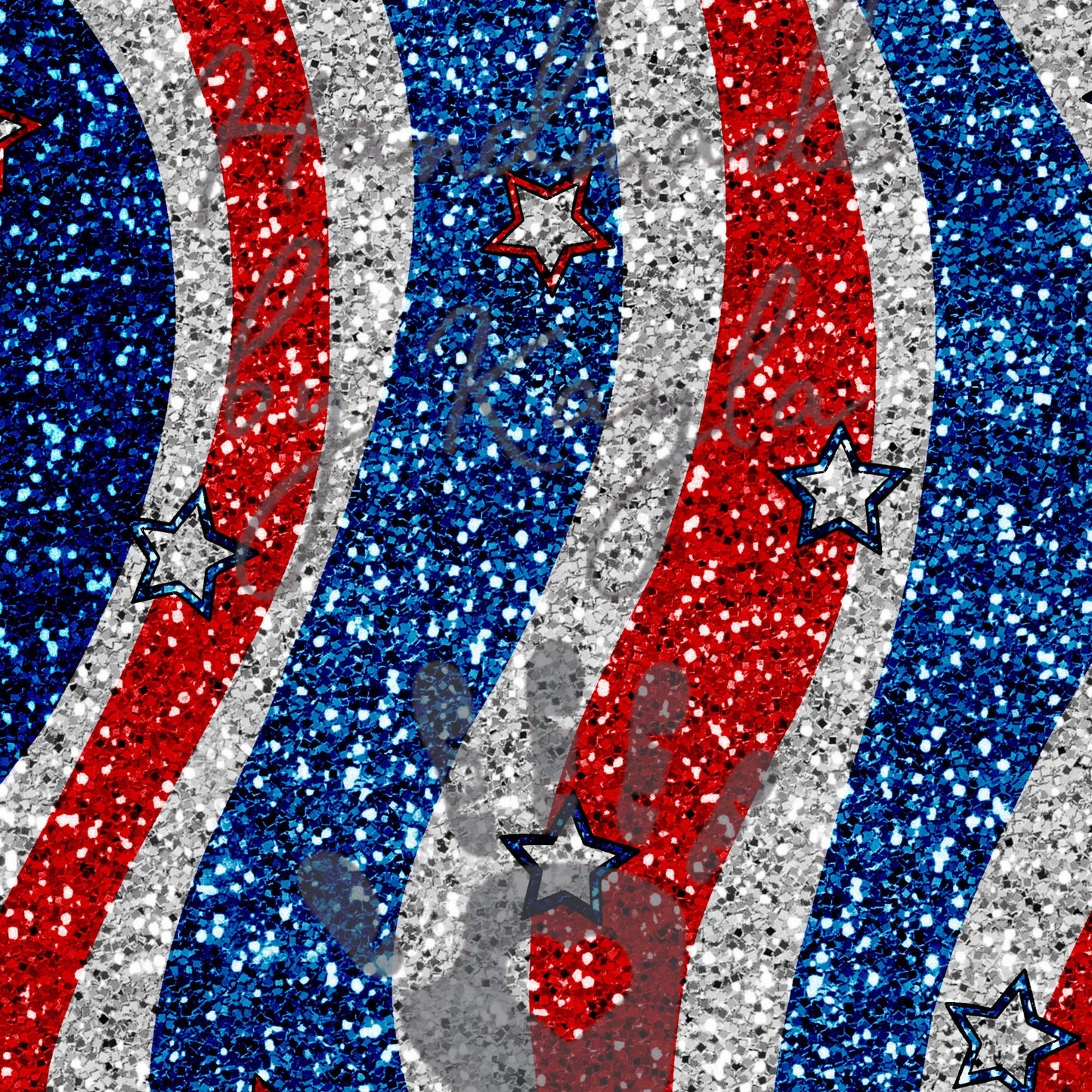 Red, White, and Blue Glitter Headband