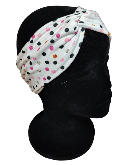 Glitter polka dot headband