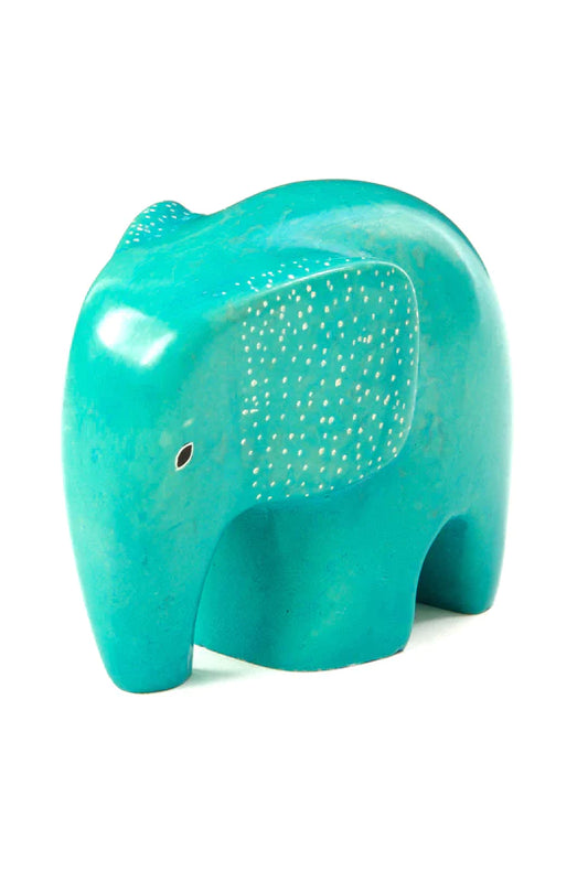 Bashful Elephant Soapstone Sculpture