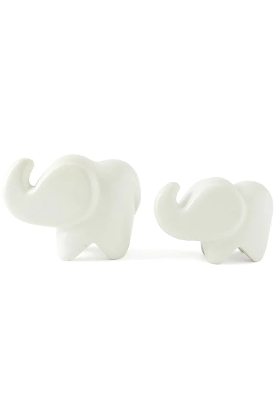 White Soapstone Abstract Elephant