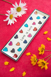 Kisii Kenyan Soapstone Love is Love Rectangular Tray