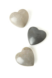 Natural Gray Soapstone Hearts