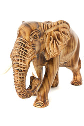 Kenyan Jacaranda Wood Jumbo Elephant- Trunk Down