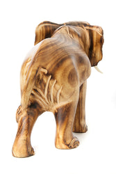 Kenyan Jacaranda Wood Jumbo Elephant- Trunk Down