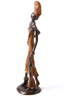 Bronze Mother & Child/Children Walking Sculpture
