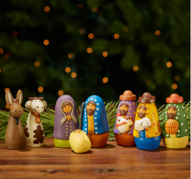 Amigos Terracotta Nativity 8pc