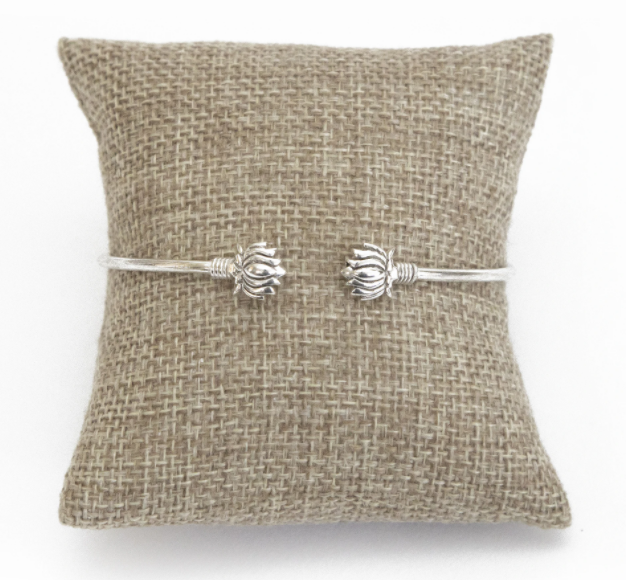 Double Lotus Cuff Bracelet