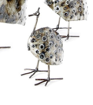 Recycled Metal Guinea Fowl Bird from Zimbabwe