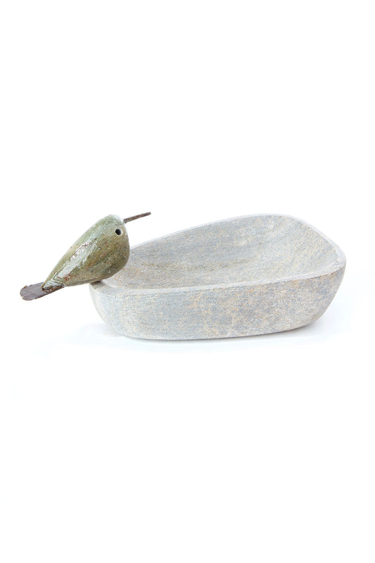 Shona Stone Tear Drop Bird Dish