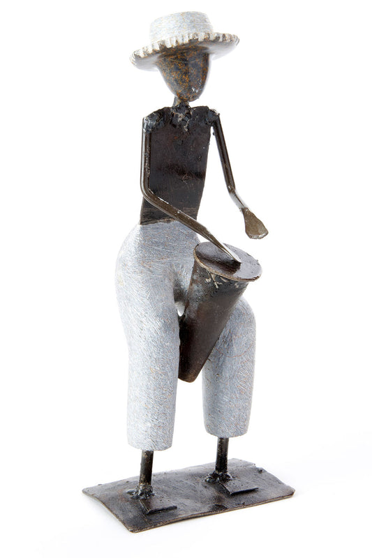 Zimbabwean Stone & Metal Bongo Player