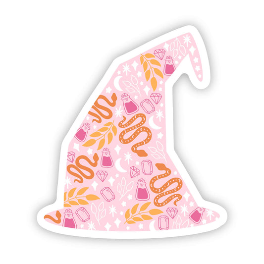 Snake & Potion Witch Hat Sticker