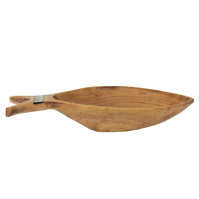 Fish Design Nested Olive Wood Bowls,