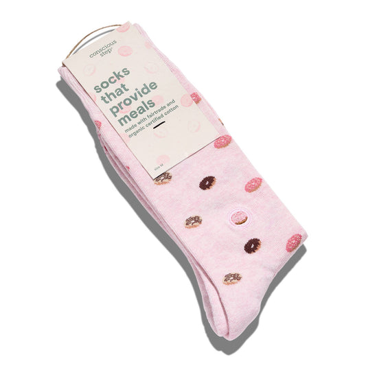 Socks that Provide Meals (Pink Donuts): Small