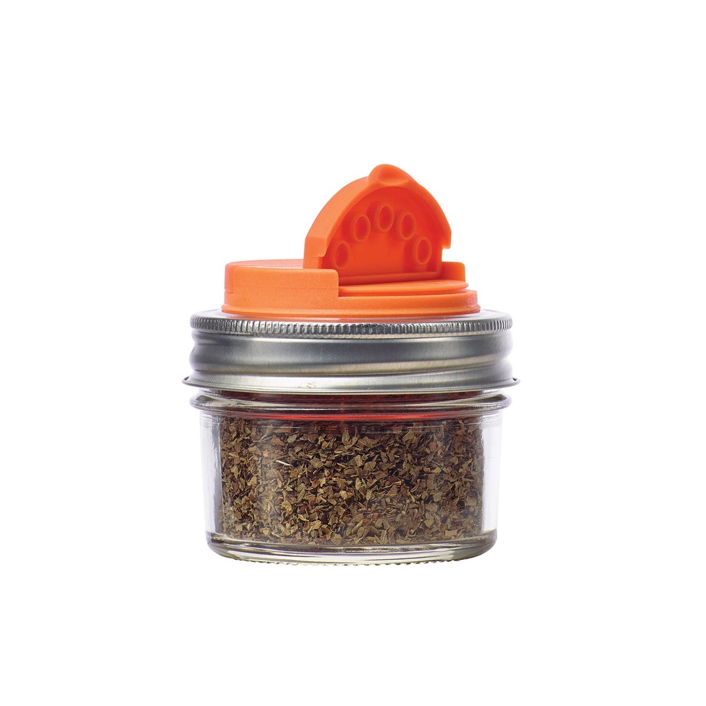 Jarware Spice Lid for Regular Mouth Mason Jar, Orange, Blue