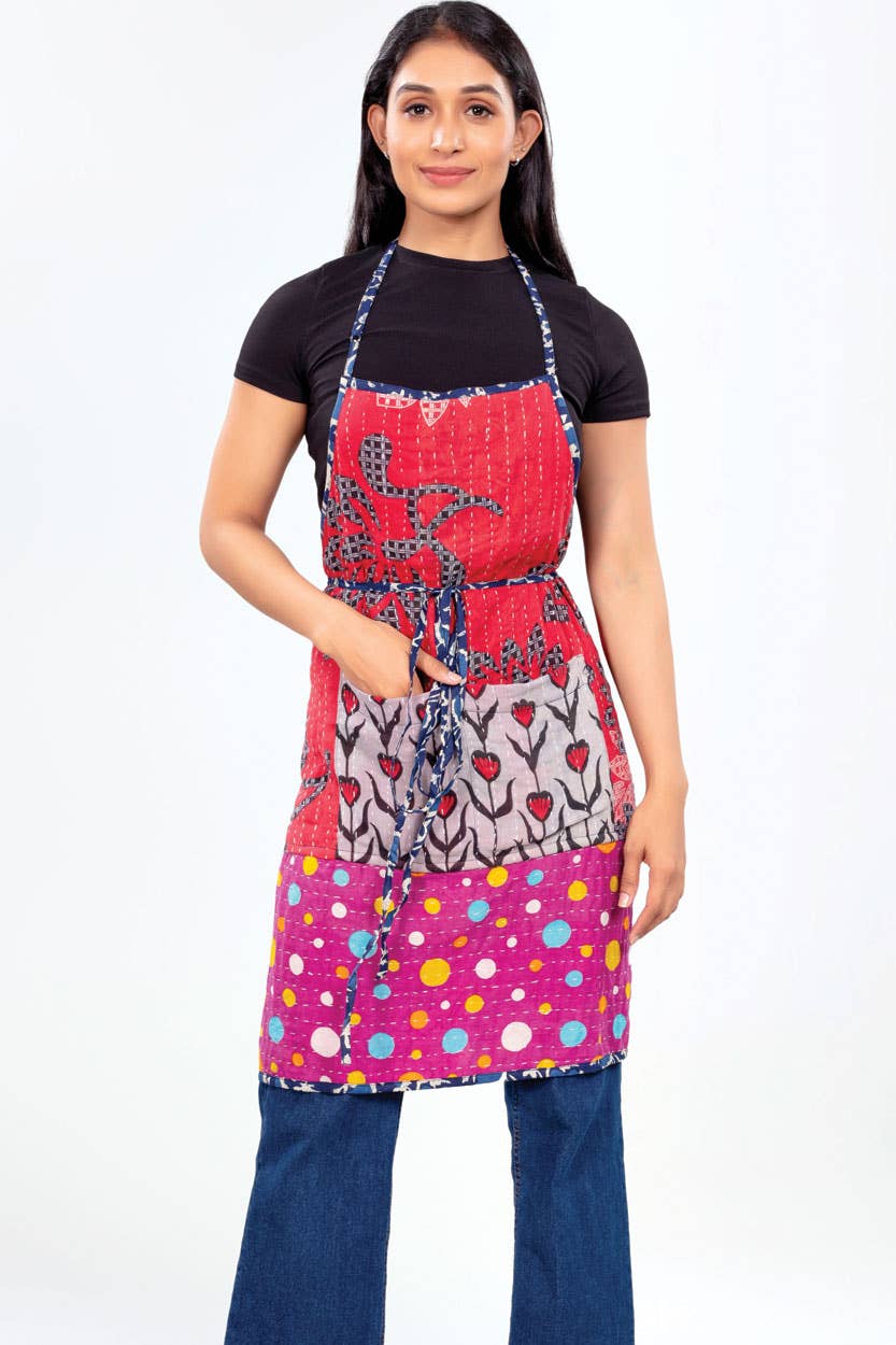 Kantha Patchwork Kitchen Apron