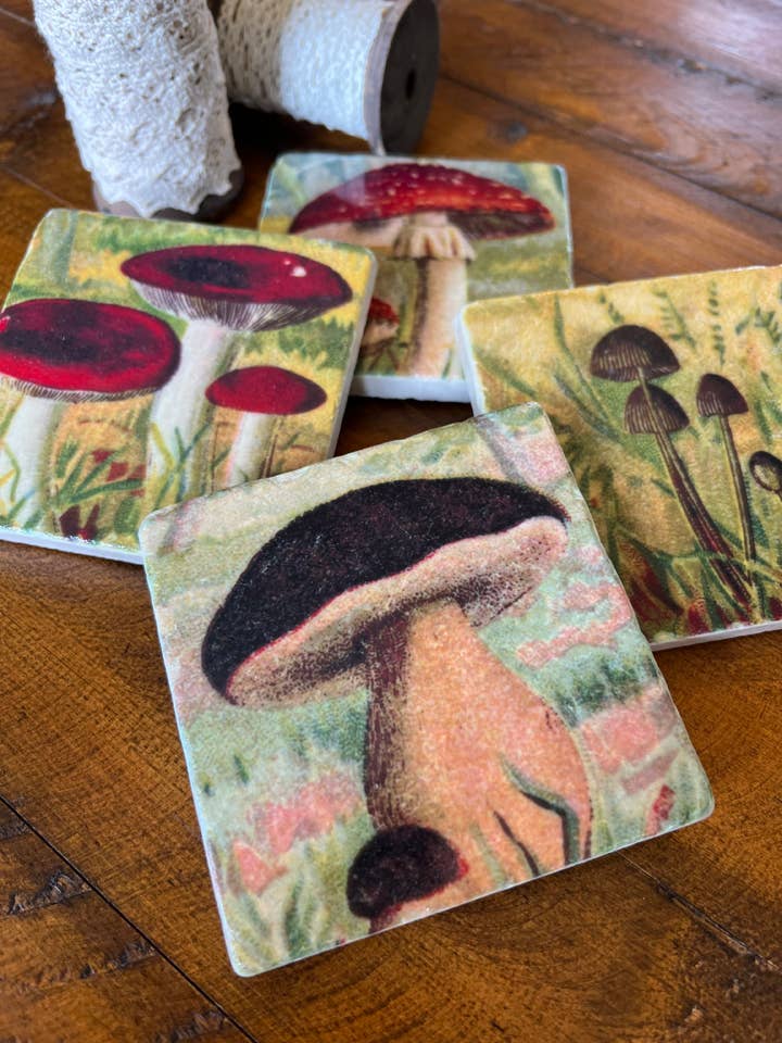 Mushrooms stone coaster