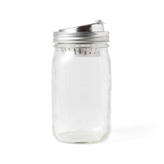 Jarware Stainless Steel Drink Lid for Wide Mouth Mason Jar