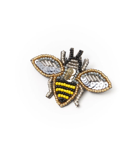 Beaded Bee Brooch Pin